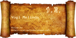 Vogl Melinda névjegykártya